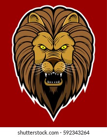 angry lion head