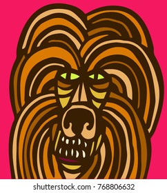 angry lion head