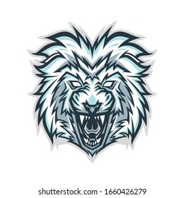 Angry Lion Head Esport Illustration