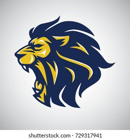 Angry Lion Head Logo Esport Mascot Design