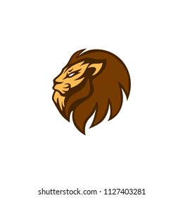 Angry Lion Head Logo, Sign, Vector Design Illustration