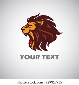 Angry Lion Head Logo Vector