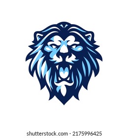 Angry lion head mascot vector illustration. Logo icon