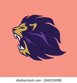 Angry Lion Head Roaring Logo, Sign, Vector Design