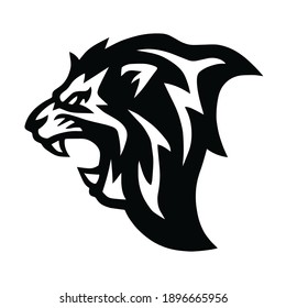 Angry Lion Head Roaring Logo Vector Stock Vector (Royalty Free ...