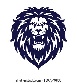 Angry Lion Head Vector Logo Icon Sports Mascot 