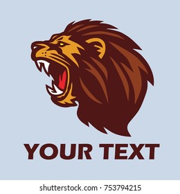  Angry Lion Head Vector Logo Design Esport Sports Mascot