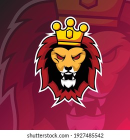 Angry Lion Logo Esport Gaming Vector Stock Vector (Royalty Free ...