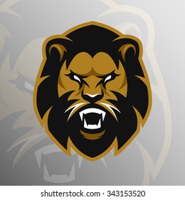 Angry Lion logo, symbol.