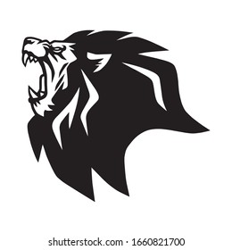 Angry Lion Roaring Logo Mascot Vector 