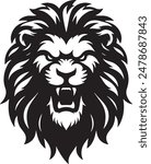 Angry lion Silhouette Vector file