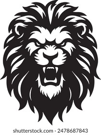 Angry lion Silhouette Vector file