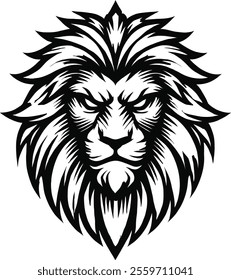 angry lion vector logo design