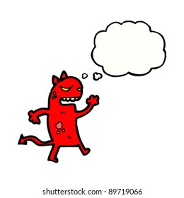 angry little devil cartoon character
