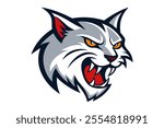 Angry Lynx Wildcat Bobcat Logo Mascot Vector Illustration