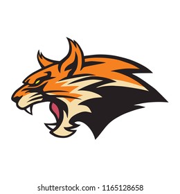 Angry Lynx Wildcat Bobcat Logo Mascot Vector Illustration