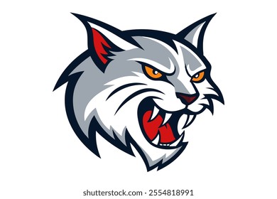 Angry Lynx Wildcat Bobcat Logo Mascot Vector Illustration