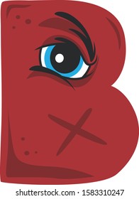 angry mad eye alphabet initial logo vector art