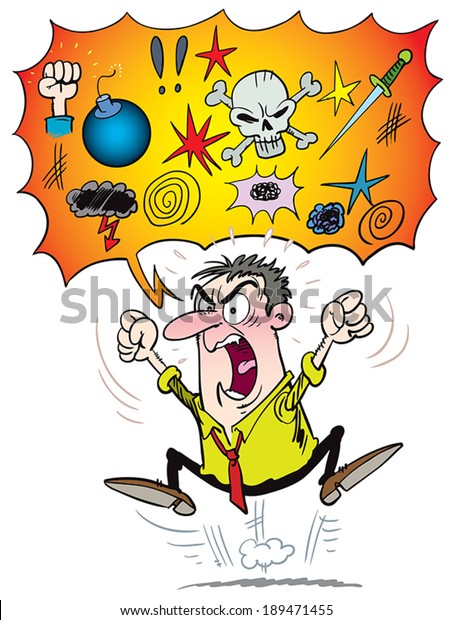 Angry Man Stock Vector (Royalty Free) 189471455