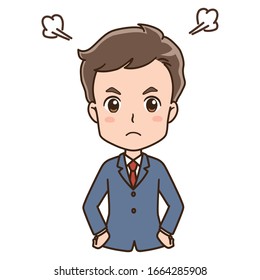 Angry man _ businessman illustration