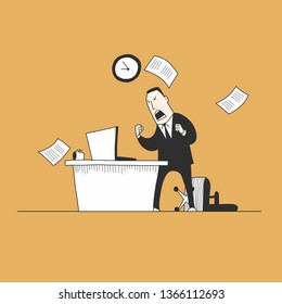 An angry man can not cope with their tasks.