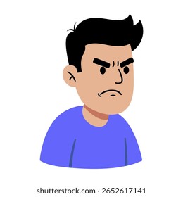 Angry Man Displeased Cartoon Face