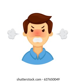 Angry man face emoji