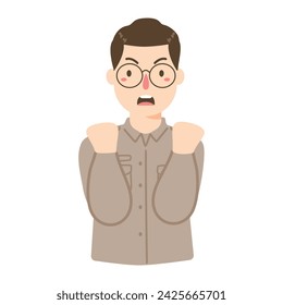 angry man with hand gesture
