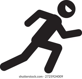 An angry man runs so aggressively 