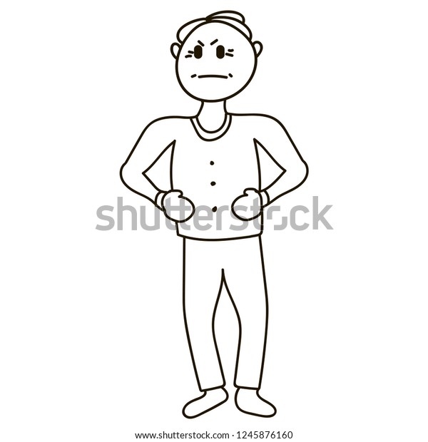 Angry Man Vector Flat Cartoon Illustration Stock Vector (Royalty Free ...