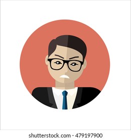 Angry man. vector illustration