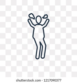Angry Man vector outline icon isolated on transparent background, high quality linear Angry Man transparency concept can be used web and mobile