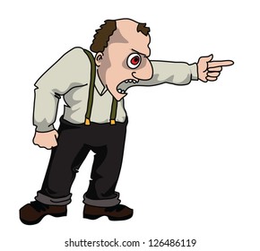 Angry Man/Boss Shouting Vector
