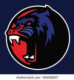 Angry Mandrill monkey