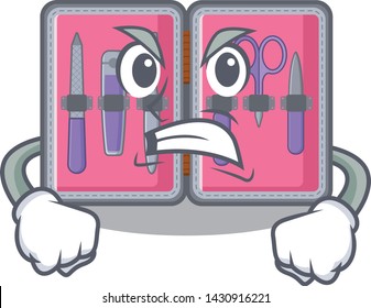 Angry manicure kit in the mascot shape