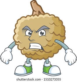 Angry marolo character mascot on white background