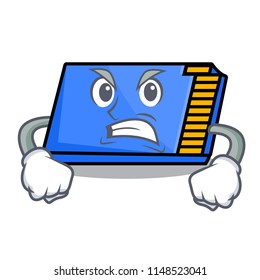 Angry memory card mascot cartoon