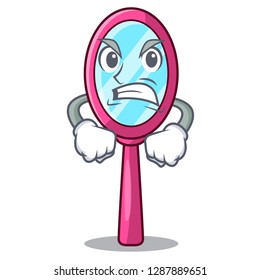 Angry mirror on the character dressing table