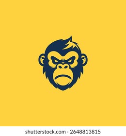 angry monkey creative studio company logo vector illustration template design