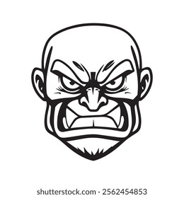 Angry monkey mascot logo design
