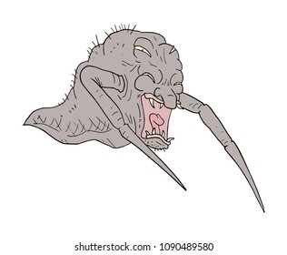 Angry monster illustration