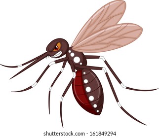 Angry mosquito cartoon