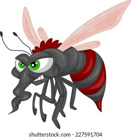 angry mosquito cartoon