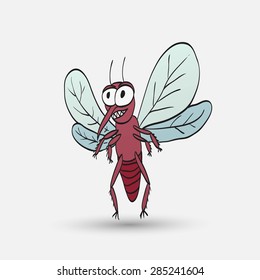 Angry Mosquito Cartoon Stock Vector (Royalty Free) 285241604 | Shutterstock