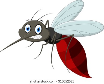 Angry mosquito cartoon