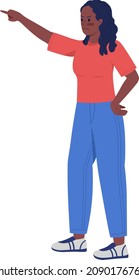 Angry mother scolding semi flat color vector character. Standing figure. Full body person on white. Upset mom isolated modern cartoon style illustration for graphic design and animation