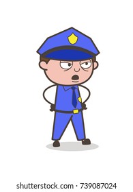 Angry Naval Officer Face Expression