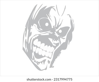 Angry nervous skull decaying skull teeth eddie