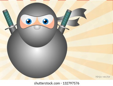 Angry Ninja with Two Swords