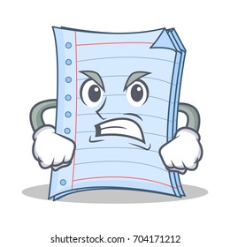 Angry notebook character cartoon design